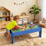 Table de jeu circuit de train en bois de 108 pi�ces avec plateau amovible dimensions�: 98�x�605�x�40�cm ...