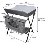 Table à langer pour bébé 4 en 1 - pliable à roulettes - charge 30kg - structure en fer - 80 * 63 * 93 ... Table à langer pour bébé 4 en 1 - pliable à roulettes - charge 30kg - structure en fer - 80 * 63 * 93 ...