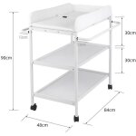 Table � langer bul - super qualit� - blanc - portable avec rangement