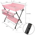Table � langer mobile pliable r�glable en hauteur - qifashma - rose - hauteur r�glable - pliante - b�b� ...