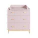 Table  langer rebecca mobili crossandra 100x80x42 mdf pin rose marron scandinave