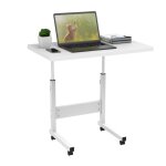 Table pour lit canap bureau mobile rglable en hauteur 62 - 85cm table dappoint pour chambre blanc60x40cm ...