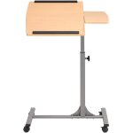 Table de lit pour ordinateur hauteur r�glable 64x45x64 - 95cm avec 4 roulettes tablette inclinable[795] ...