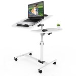 Table de lit roulante pour ordinateur portabletable a roulette rglable en hauteur et inclinable petit ...