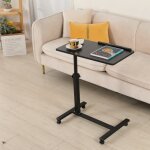Table de lit à roulettes elancooh - large table roulante réglable en hauteur - 60x34x90cm - noir Table de lit à roulettes elancooh - large table roulante réglable en hauteur - 60x34x90cm - noir