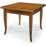 Table � livre carr�e en noyer - table extensible classique - marron - bois - panneaux de particules - ...