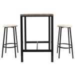 Table mange - debout - home deco factory - loka - industrielle - marron et noir