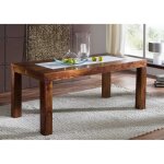 Table � manger 160x90cm - bois massif de palissandre laqu� - metro life #170