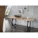 Table � manger 240x100 bois de r�cup�ration laqu� bois naturel industrial #30