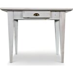 Table � manger bois 2 tiroirs cerus� blanc 100. 5x72. 5x78cm - blanc - d�coration dautrefois