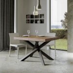 Table � manger extensible - volantis noix - extensible - bois (noyer) - 90x130 - 234 cm