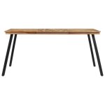 Table à manger - bois massif de teck - rectangulaire - 6 places - contemporain - design Table à manger - bois massif de teck - rectangulaire - 6 places - contemporain - design