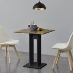 Table à manger carrée lindesnes 65 x 65 x 78 cm effet noyer noir Table à manger carrée lindesnes 65 x 65 x 78 cm effet noyer noir