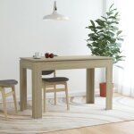 Table à manger contemporaine pour 4 à 6 personnes en aggloméré couleur chêne sonoma Table à manger contemporaine pour 4 à 6 personnes en aggloméré couleur chêne sonoma