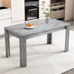 Table � manger - contemporaine - gris - panneau de particules - 130 kg support�
