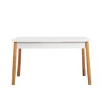 Table  manger - costa - rectangulaire - 4 personnes - 120 x 77 x 75 cm - pin atlantique / blanc