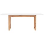 Table  manger - denver - extensible - 10 personnes - chne artisan / blanc - 160 - 200 x 90 x 75 cm