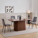 Table � manger - dowisdoly - pi�tement ovale en bois - mdf - table � manger de style moderne - 160 cm ...