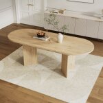 Table � manger extensible 120?160 cm effet ch�ne clair coins arrondis pour 4 � 6 personnes style moderne ...