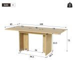 Table � manger extensible - 140 / 180 cm - 6 - 8 personnes - mdf - design contemporain