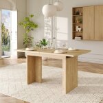 Table � manger extensible 140 - 180 x 80 cm - redom - 6 � 8 personnes - ch�ne mdf