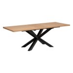 Table � manger extensible olaf m�tal et bois l180 - 220cm - atmosphera createur dinterieur