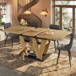 Table � manger extensible - becag - table de salle � manger 119 - 158. 5x80cm - pour cuisine et salon ...