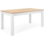 Table à manger extensible bergen - décor chêne artisan et blanc - rallonge 55 cm - jusquà 12 personnes ... Table à manger extensible bergen - décor chêne artisan et blanc - rallonge 55 cm - jusquà 12 personnes ...