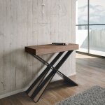 Table � manger extensible - diago - console design moderne - 90x40 - 300cm - 14 places - bois massif