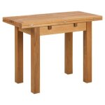 Table � manger extensible kayleigh en ch�ne massif. �quip� dun plateau pliant permettant d�tendre la ...