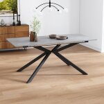 Table � manger extensible - loisirs � caf� rectangulaire � extension automatique - 150 / 180x70x76cm ...