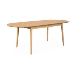 Table � manger extensible naturelle ovale lisa 6 � 8 places. 160 � 210cm
