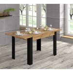 Table à manger extensible nuka h en chêne - 8 places - 120 - 160 cm Table à manger extensible nuka h en chêne - 8 places - 120 - 160 cm
