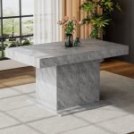 Table � manger extensible avec rangement grise maisentiel