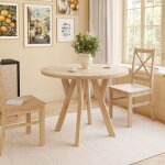 Table � manger extensible yara - 4 - 6 personnes - ronde - 90 - 130x765 cm - h�tre scandic