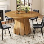 Table � manger extensibletable de salle � mangertable � manger table � manger ronde en bois extensible ...