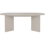 Table � manger family ? forme ovale ? finition beige cachemire ? 6 places ? 200 x 100 x 76 cm