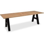 Table � manger granada extensible - style industriel - 6 / 10 personnes - 2 rallonges 40 cm - l 157 / ...