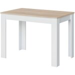 Table  manger lilian l109 x p67cm - blanc / bois