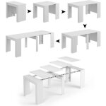 Table à manger moderne dmora - console extensible jusquà 10 places - dimensions 90 x 51 x 77 cm - blanche ... Table à manger moderne dmora - console extensible jusquà 10 places - dimensions 90 x 51 x 77 cm - blanche ...