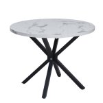 Table à manger - design - ronde - 100 x 77 cm - noir - 4 places Table à manger - design - ronde - 100 x 77 cm - noir - 4 places