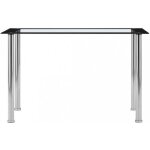 Table  manger - noir et transparent - 120x60x75 cm - verre tremp