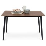 Table � manger nora rectangulaire l 120 cm pour 4 personnes couleur noyer design moderne avec plateau ...