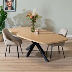 Table à manger ovale carl - livin24 - aspect chêne - 240 x 120 cm - scandinave - moderne Table à manger ovale carl - livin24 - aspect chêne - 240 x 120 cm - scandinave - moderne