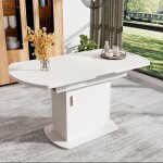 Table � manger ovale extensible avec rangements compacte floragrace
