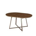 Table � manger ovalelittle tree150 cm table de cuisine avec pi�tement en m�tal pour 4 � 6 personnesmarron ...