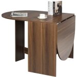 Costway table  manger pliable / extensible jusqu 163 cm 4 - 7 personnes convertibles  console marron ...