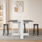 Table � manger pliable pipipoxertable de cuisine pour petits espaces pour salle � manger103x76x734 cmblanc ...