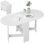 Table � manger pliante table pliante cuisine ovale jusqu� 6 personnes pour petits espaces salle � manger ...