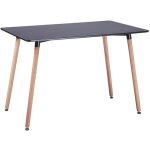 Table � manger rectangulaire en bois - h. j wedoo - scandinave - noir